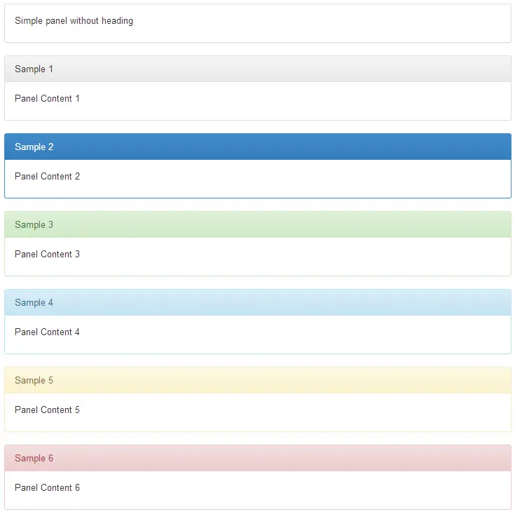 bootstrap panel samples